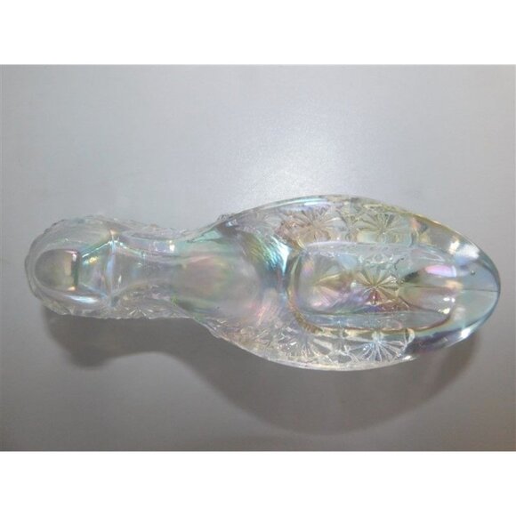 7/1227 Smith Glass Iridescent Daisy and Button Shoe 2.5 x 6 in - Picture 6 of 6